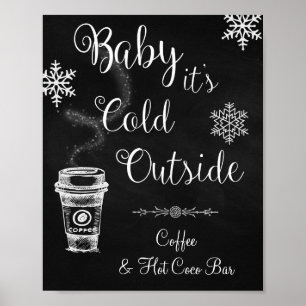 Poster Bébé il fait froid dehors panneau de mariage