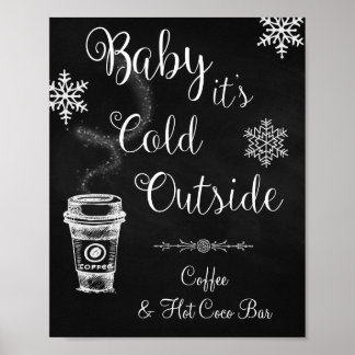 Poster Bébé il fait froid dehors panneau de mariage