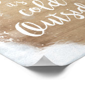 Poster Bébé il fait froid dehors Signe Décor d'hiver Rust (Coin)