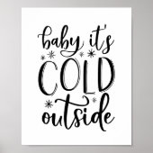 Poster Bébé Il fait froid dehors vacances (Devant)