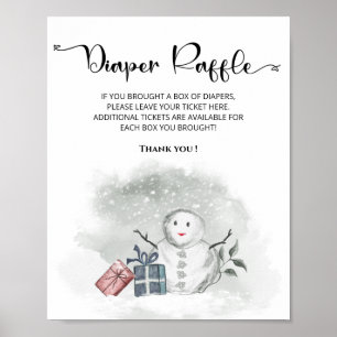 Poster Bébé il fait froid en dehors de la tombola de couc