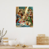 Poster Bébé Jésus et les sages priant (Cuisine)