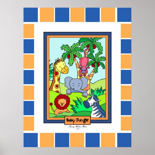 Poster Bébé Jungle 28 Personnalisé 2 (Devant)