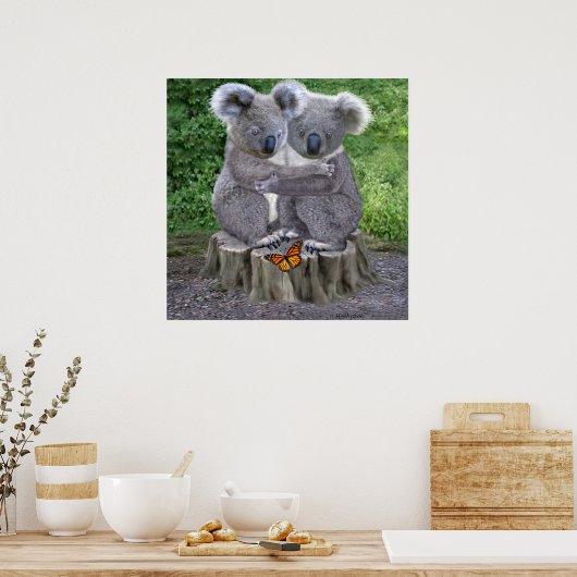 POSTER BÉBÉ KOALA HUGGIES (Cuisine)