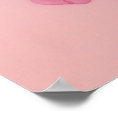 Poster Bébé Lama Souriant Rose (Coin)