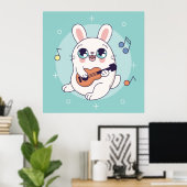 Poster bébé lapin (Bureau à domicile)