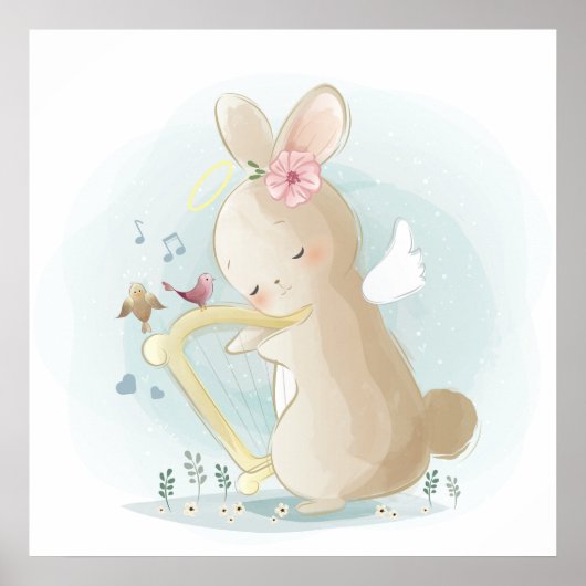 Poster bébé lapin (Devant)