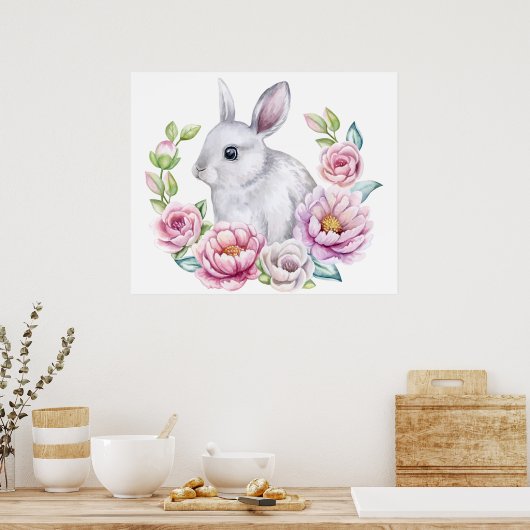 Poster bébé lapin (Cuisine)