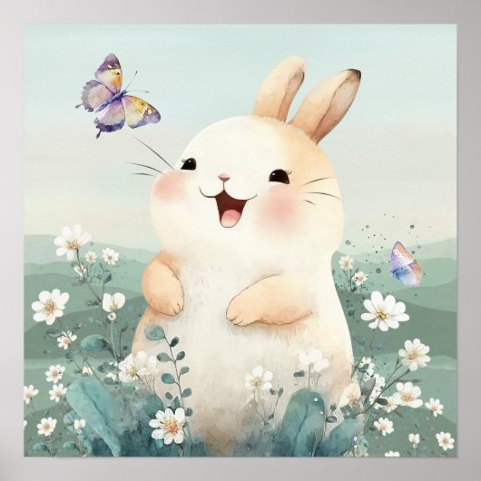 Poster bébé lapin (Devant)