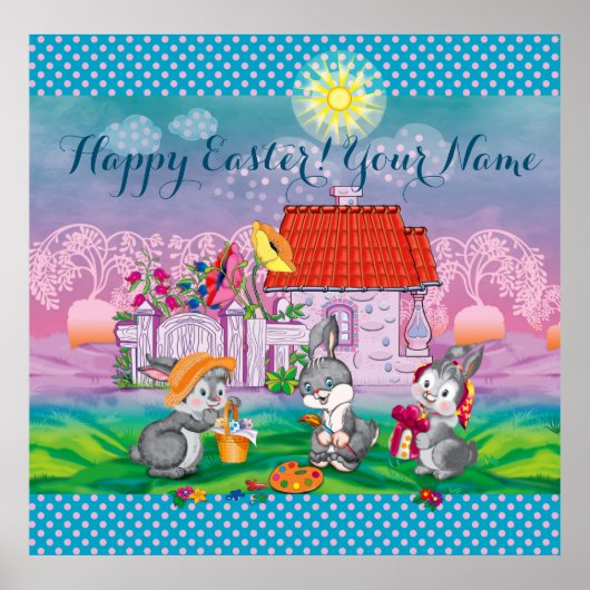 Poster Bébé lapin petit (Devant)