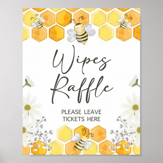 Poster Bébé linges Raffle Signal Miel abeille Thème (Devant)