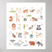 Poster Bébé mignon Alphabet animal (Devant)