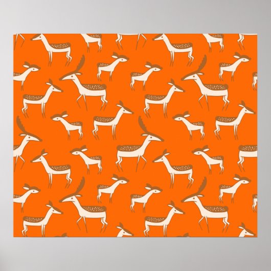 Poster Bébé mignon cerf et famille (Devant)