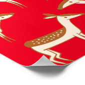 Poster Bébé mignon cerf et famille (Coin)