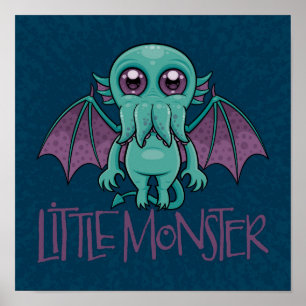 Poster Bébé mignon Cthulhu Petit Monstre