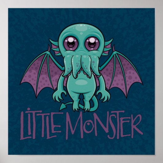 Poster Bébé mignon Cthulhu Petit Monstre (Devant)