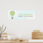 Poster Bébé mignon dans un ballon vert (Cuisine)