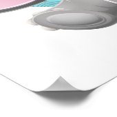 Poster Bébé mignon Eléphant Art, Nom et message de l'enfa (Coin)