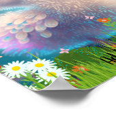 Poster Bébé mignon en Whimsical Illustration Boeuf Daisy (Coin)