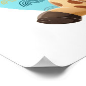 Poster Bébé mignon Giraffe Art, Nom et message de l'enfan (Coin)