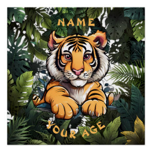 Poster Bébé mignon Lion enfants