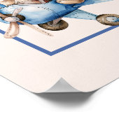 Poster Bébé mignon Ours & Jouet Avion Nursery Wall Art (Coin)