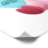 Poster Bébé mignon Pig Art, Nom et message de l'enfant (Coin)