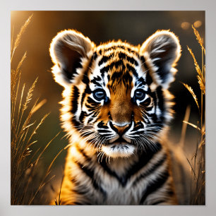 Poster Bébé mignon Tiger Cub