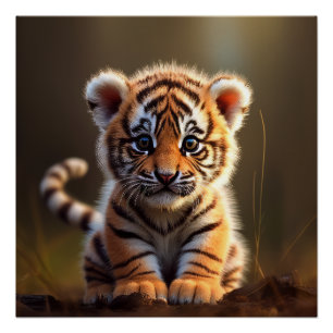 Poster Bébé mignon tigre