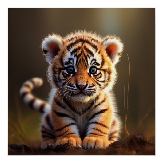 Poster Bébé mignon tigre (Devant)