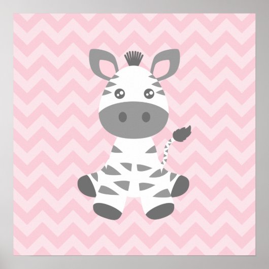 Poster Bébé mignon Zebra (Devant)