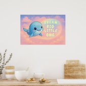 Poster Bébé mignonne baleine avec devis personnalisé, pép (Cuisine)