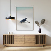 Poster Bébé mignonne tortue de mer sur la plage
