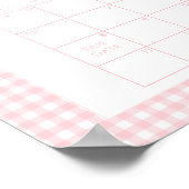 Poster Bébé mou Rose En vichy Bow Date d'échéance Callend (Coin)