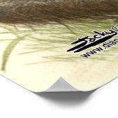 Poster Bébé Orangoutan avec Feuilles (Coin)