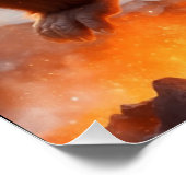 Poster Bébé Orangoutan et Volcano (Coin)