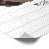 Poster Bébé Ours Bois Infirmière personnalisée (Coin)