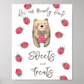 Poster Bébé ours - Sucreries et friandises (Devant)