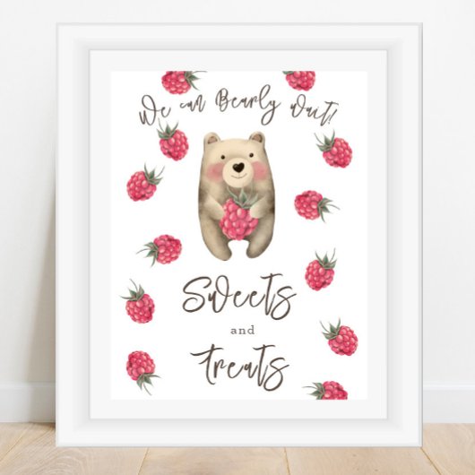 Poster Bébé ours - Sucreries et friandises