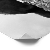 Poster Bébé ourson noir dans l'arbre rustique (Coin)