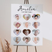 Poster Bébé Photo Première année Jalon Signe