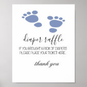 Poster Bébé Pied Imprimer Refroidissement Baby shower de (Devant)