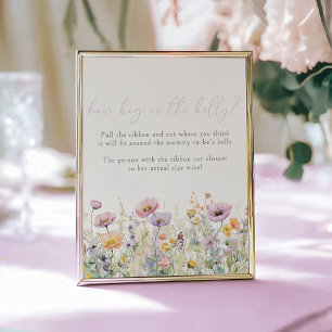 Poster Bébé pourpre En Fleur Fleur sauvage Ventre Jeu