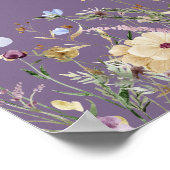 Poster Bébé pourpre fleur sauvage dans le Baby shower en  (Coin)