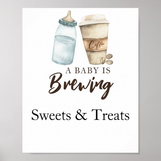 Poster Bébé prépare des douceurs et des friandises pour u (Devant)