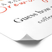 Poster Bébé prépare du café Combien de grains de café (Coin)