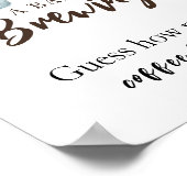 Poster Bébé prépare du café Combien de grains de café (Coin)