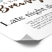 Poster Bébé prépare du café. Couches de nuit jeu (Coin)