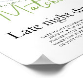 Poster Bébé prépare un matcha Changement de couche de nui (Coin)