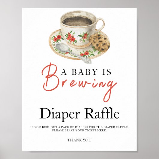 Poster Bébé prépare une douche pour bébé avec un tirage a (Devant)
